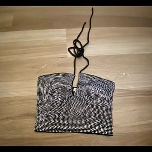 Rhinestone crop top